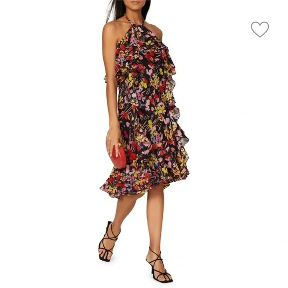 Jason Wu collection floral ruffle midi dress - Picture 1 of 7